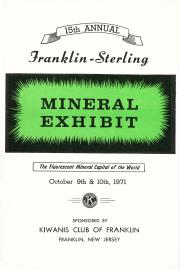 15th Annual Franklin-Sterling Mineral Exhibit - 1971