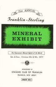 21st Annual Franklin-Sterling Mineral Exhibit - 1977