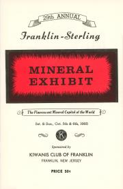 29th Annual Franklin-Sterling Mineral Exhibit - 1985