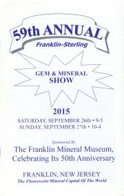 59th Annual Franklin-Sterling Gem and Mineral Show - 2015
