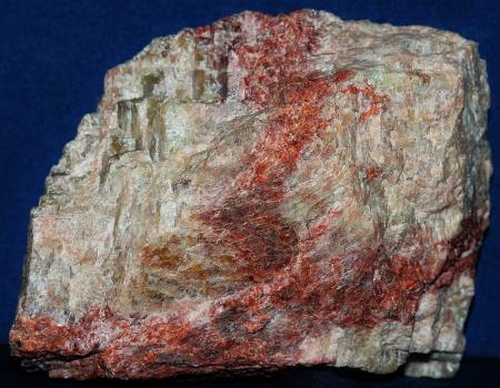 Clear to beige to red willemite, gemmy in areas Clear to beige to red willemite, gemmy in areas