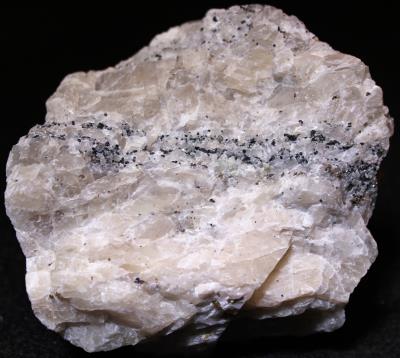 Calcite, willemite and franklinite, from the Buckwheat Dump, Franklin NJ.