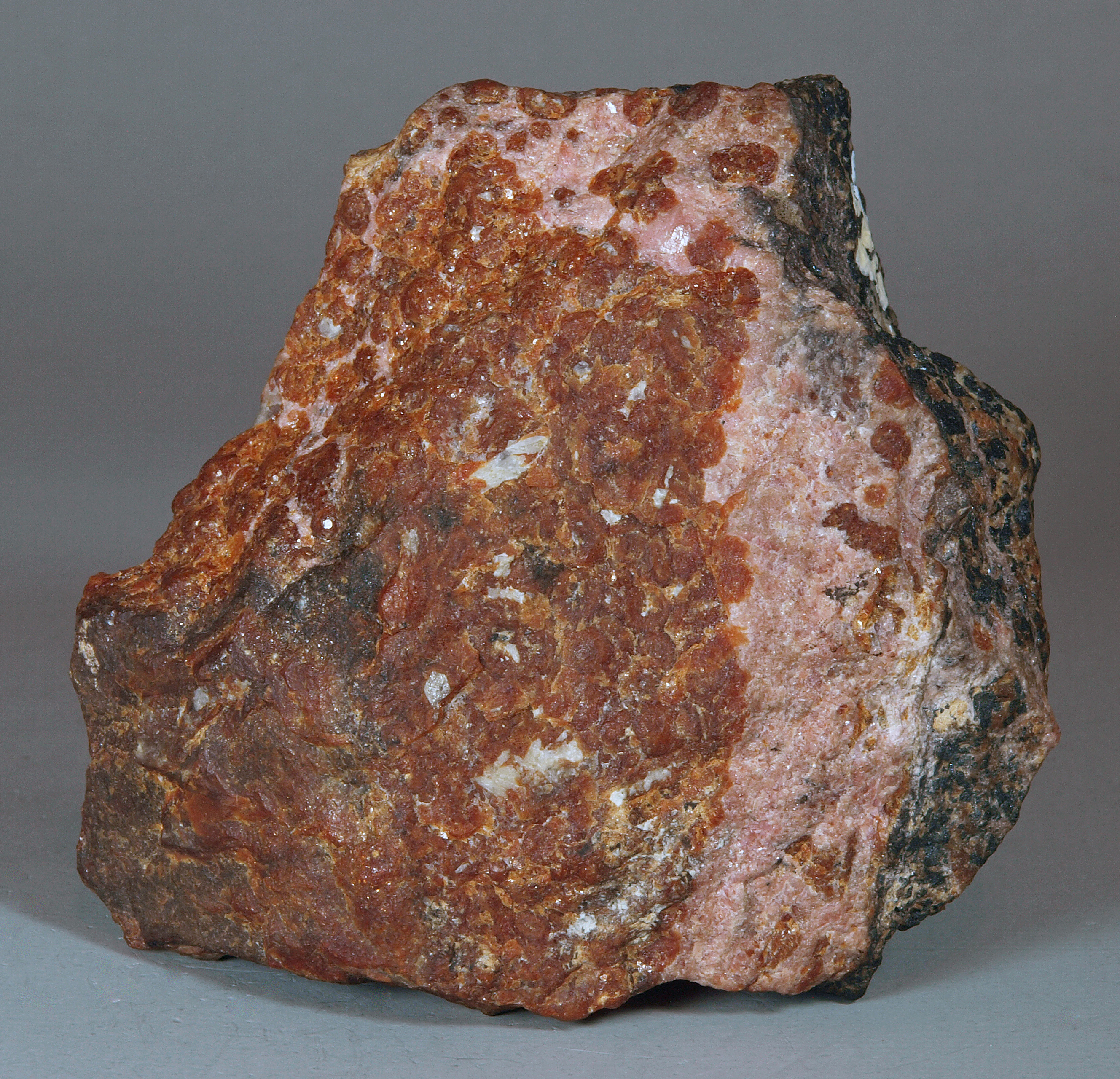 SCH6, type II schallerite granular franklinite-willemite ore with minor calcite Franklin mine, Franklin NJ